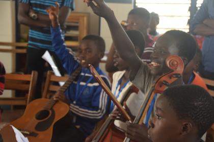 Music Camp in Korle Gonno im August 2022, Accra, Ghana